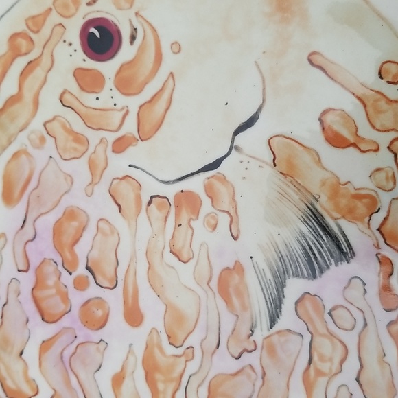 Mei Ming Ware Big Fish Home Decor Plate 16" Dia. Adorable Seaside Appropriate - Picture 9 of 10